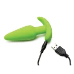 Glow in the Dark Butt Plug With Remote - Green Anal Play XR Brands