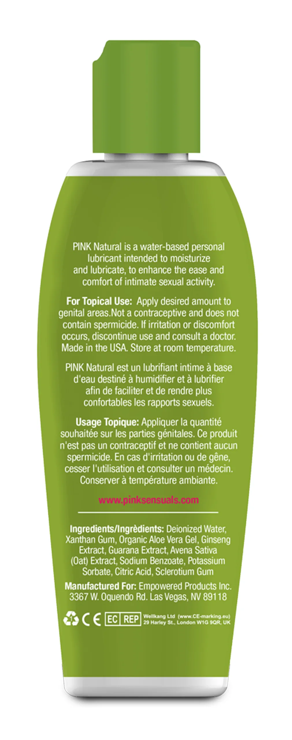 Pink Natural - 4.7 Oz. / 140 ml Couples & C-Rings Gun Oil Pink Lubricant