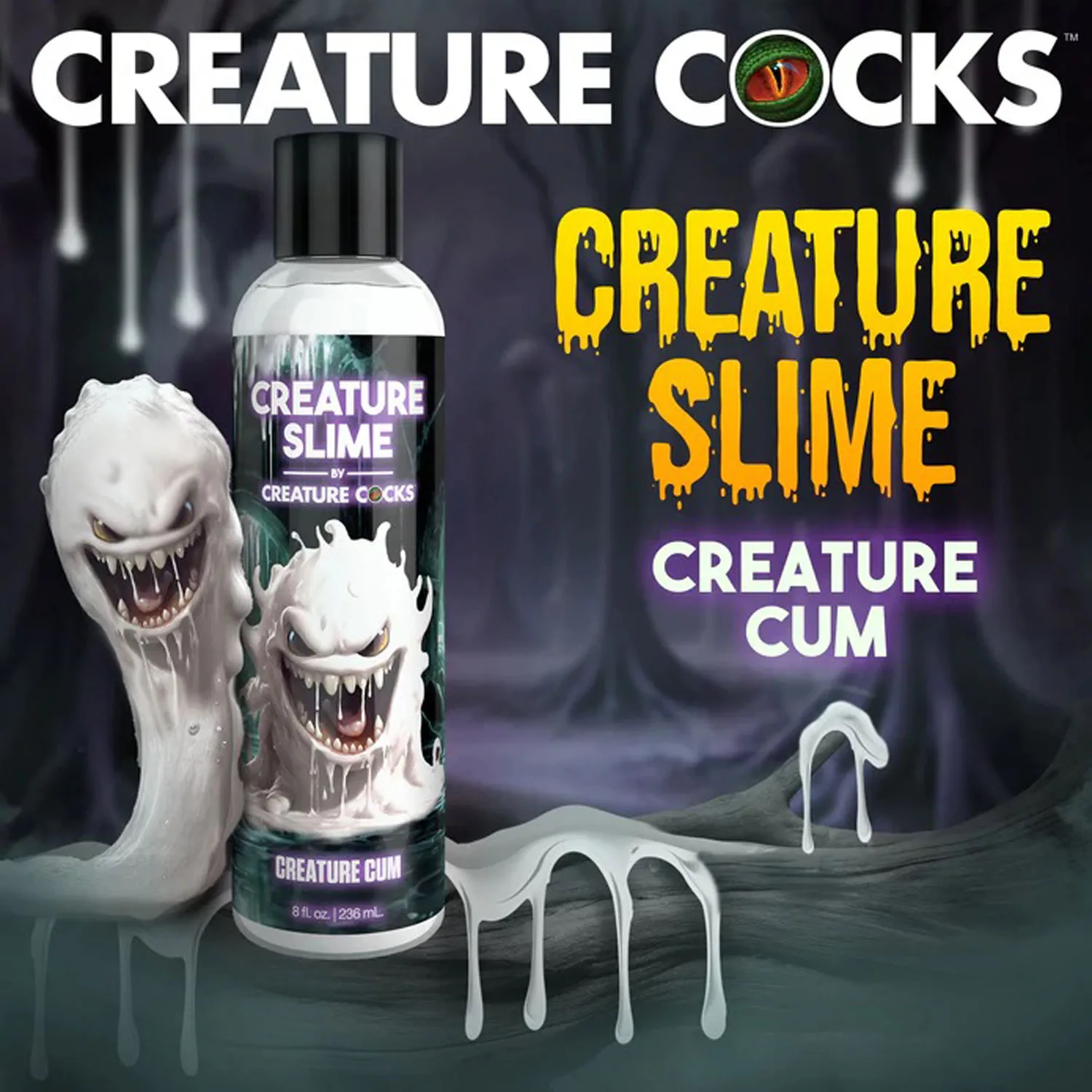 8oz Creature Slime Creature Cum Unscented Jizz - Lubricant - Clear Lubes & Essentials XR Brands
