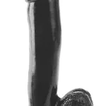 Basix Rubber Works 12 Inch Dong With Suction Cup - Black Dildos Pipedream