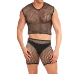 Net-Bula 3pc Set - Small/medium - Black Lingerie Pink Lipstick