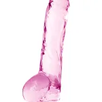 Naturally Yours - 8 Inch Crystalline Dildo - Rose Dildos Blush