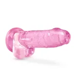 Naturally Yours - 7 Inch Crystalline Dildo - Rose Dildos Blush