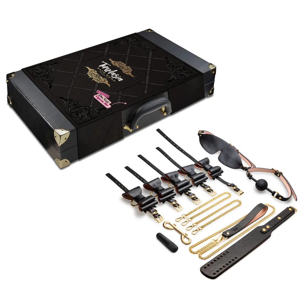 Temptasia - Safe Word - Bondage Kit With Suitcase - Black BDSM & Kink Blush