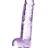 Naturally Yours - 7 Inch Crystalline Dildo - Amethhyst Dildos Blush