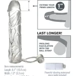 Fantasy X-Tensions Vibrating Super Sleeve - Clear Cockrings | Penis Sleeves Pipedream