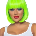 12 Inch Short Bob Wig - Neon Green Festival & Rave Leg Avenue