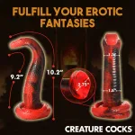 King Cobra King Cobra Silicone Dildo - Red Dildos XR Brands