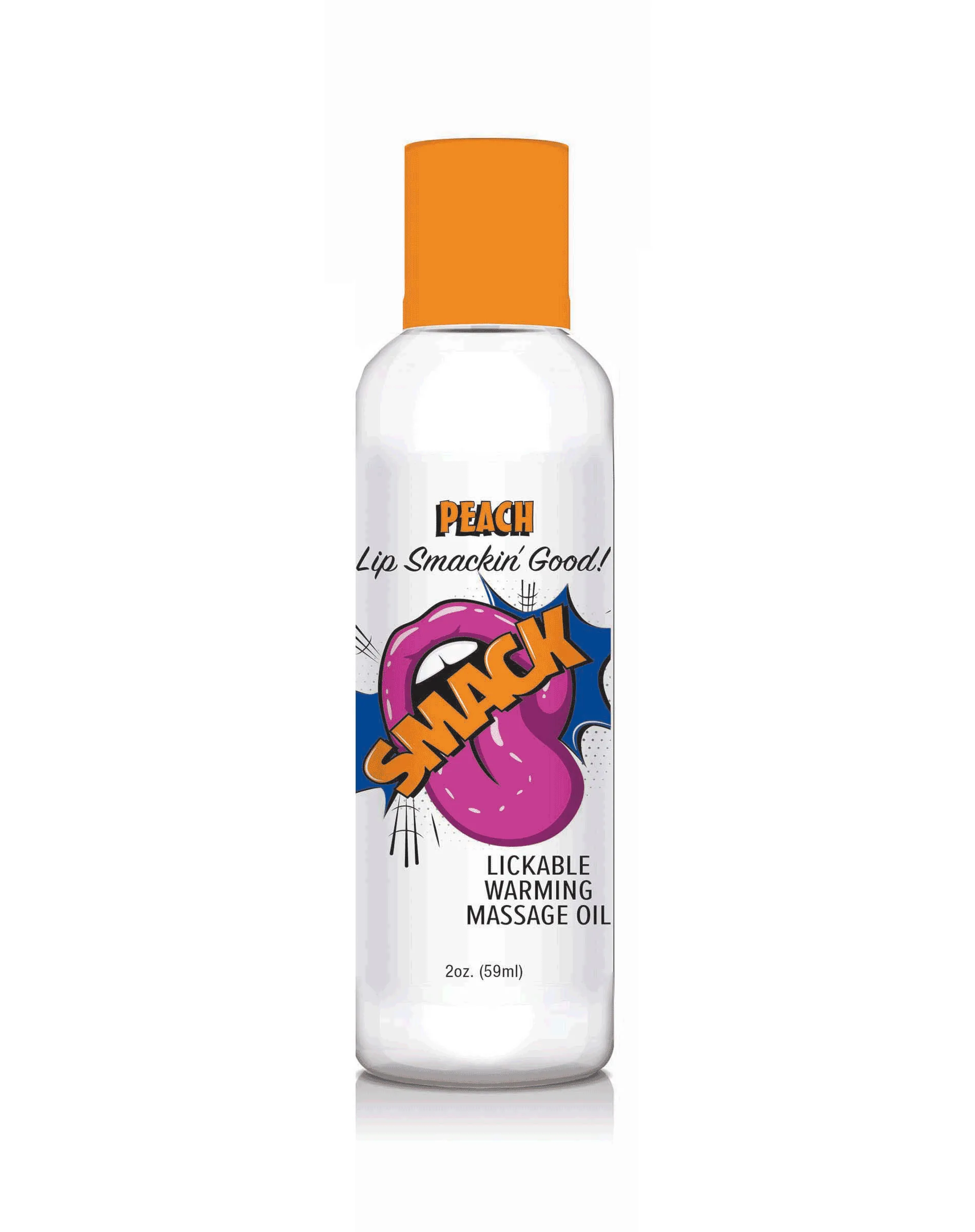 Smack Warming and Lickable Massage Oil - Peach 2 Oz Lubes & Essentials Little Genie