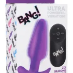 21x Silicone Butt Plug With Remote - Purple Anal Play XR Brands