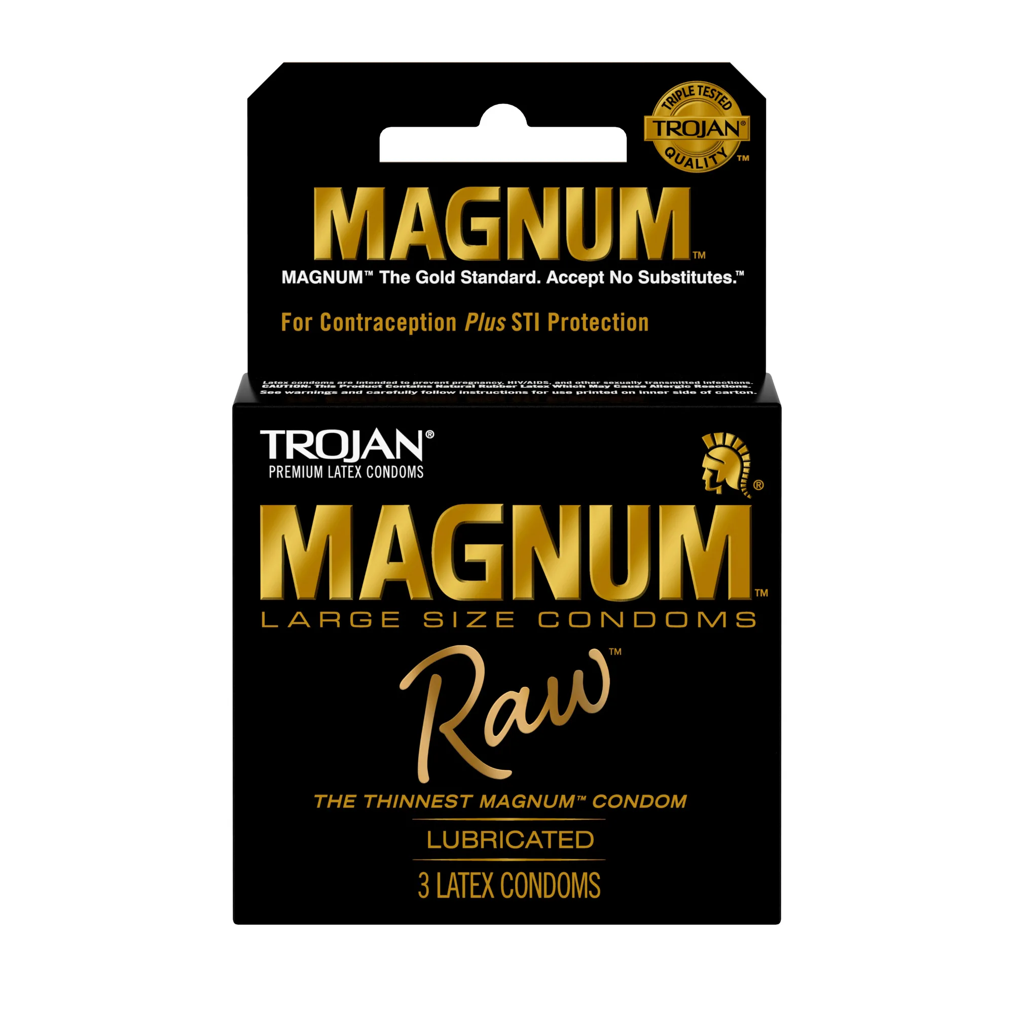 Trojan Magnum Raw 3 Ct Condoms Lubes & Essentials Paradise Marketing