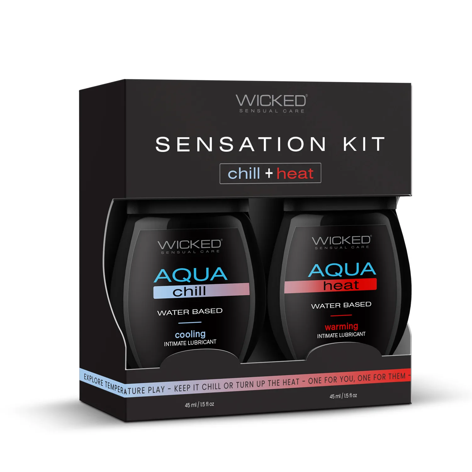 Sensation Kit Cooling and Warming Intimate Lubricants 1.5 Fl Oz Lubes & Essentials Wicked Sensual Care