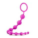 Luxe Silicone 10 Beads - Fuchsia Anal Play Blush