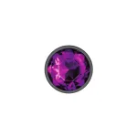 Purple Round Gem Gunmetal Metal Plug - Md Anal Play Viben
