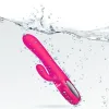Hypnotic Clit Teaser and Thrusting Rabbit - Hot Pink Vibrators Viben