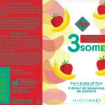 3some 3-in-1 Lubricant - Strawberry Banana - 4 Fl. Oz. Lubes & Essentials I.D. Lubricants