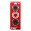 Hunkyjunk Huj3 C-Ring 3 Pk - Tar / Multi Couples & C-Rings Oxballs