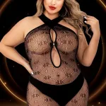 Halter Top Mini Dress - Queen Size - Black Robes & Sleepwear Lapdance