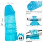 Up Extended It Up Vibrating Extension Sleeve - Blue Rechargeable Enhancers CalExotics