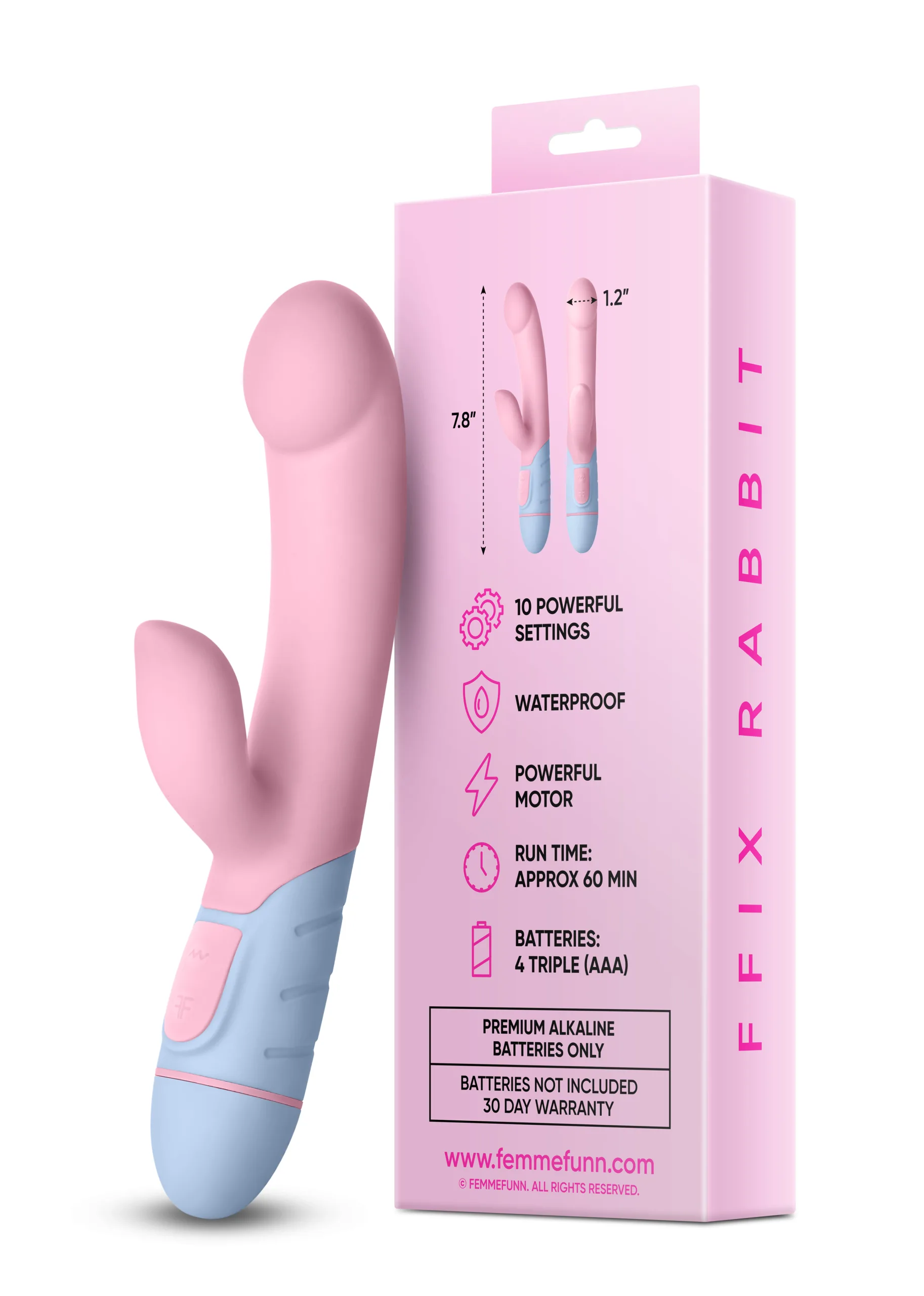 Ffix Rabbit - Light Pink Vibrators Femme Funn
