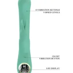 Lamar - Led Digital Display Rabbit - Turquoise Vibrators Pretty Love