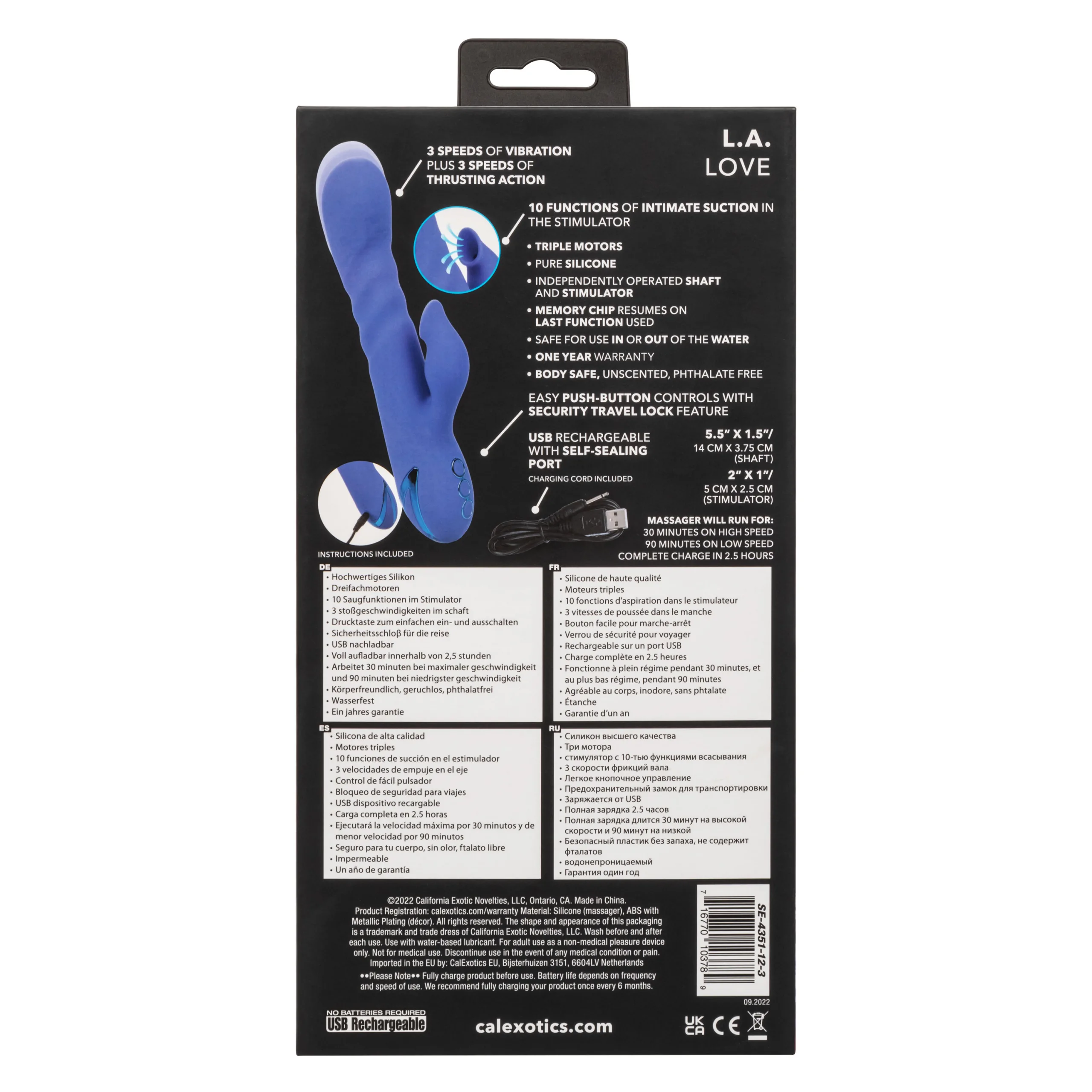 California Dreaming L.a. Love - Blue Vibrators CalExotics