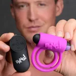 Bang - Silicone Cock Ring and Bullet With Remote Control - Purple Vibrators XR Brands