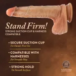 Renaissance - Davinci - 8 Inch Sliding Foreskin Dildo With Squeezable Balls - Tan Dildos Blush
