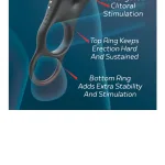 Red Dot Vibrating Cock Ring V1 With Remote - Black/red Festival & Rave Icon Brands