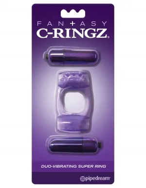 Fantasy C-Ringz Duo-Vibrating Super Ring Purple Vibrators Pipedream