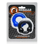 Ultraballs 2- Piece Cockring Set - Black & Police Blue BDSM & Kink Oxballs