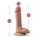 Dr. Skin Plus - 6 Inch Posable Dildo With Balls - Mocha Dildos Blush