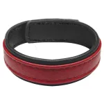 Leather and Velcro Cock Ring - Red Cockrings | Adjustable XR Brands