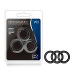 Performance - Vs2 Pure Premium Silicone Cockrings - Small - Black Cockrings Blush
