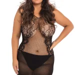 Lace Fantasy Mini Dress - Black - 1x-3x Lingerie Rene Rofe