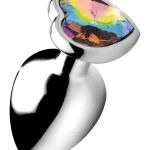 Rainbow Prism Heart Anal Plug - Large Anal Play XR Brands