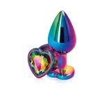 Rear Assets - Multicolor Heart - Medium - Rainbow Anal Play nsnovelties