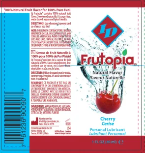 ID Frutopia Natural Flavor Cherry 1 Oz Lubes & Essentials I.D. Lubricants