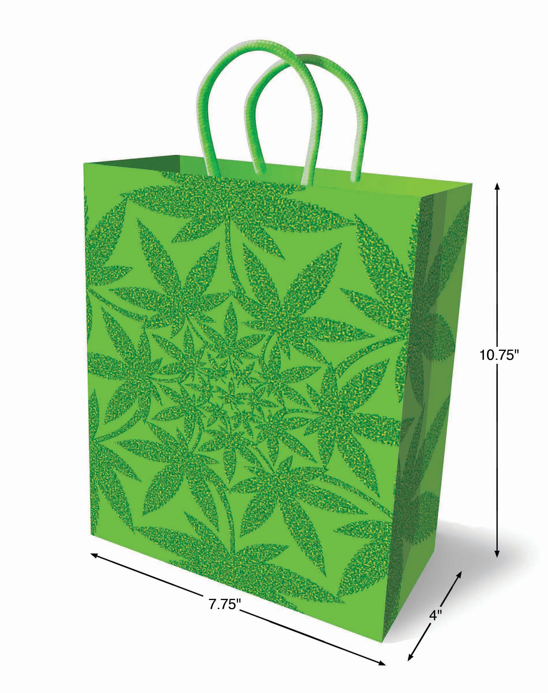 Glitter Ganja Gift Bag - Green Novelty Little Genie