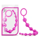 Luxe Silicone 10 Beads - Fuchsia Anal Play Blush