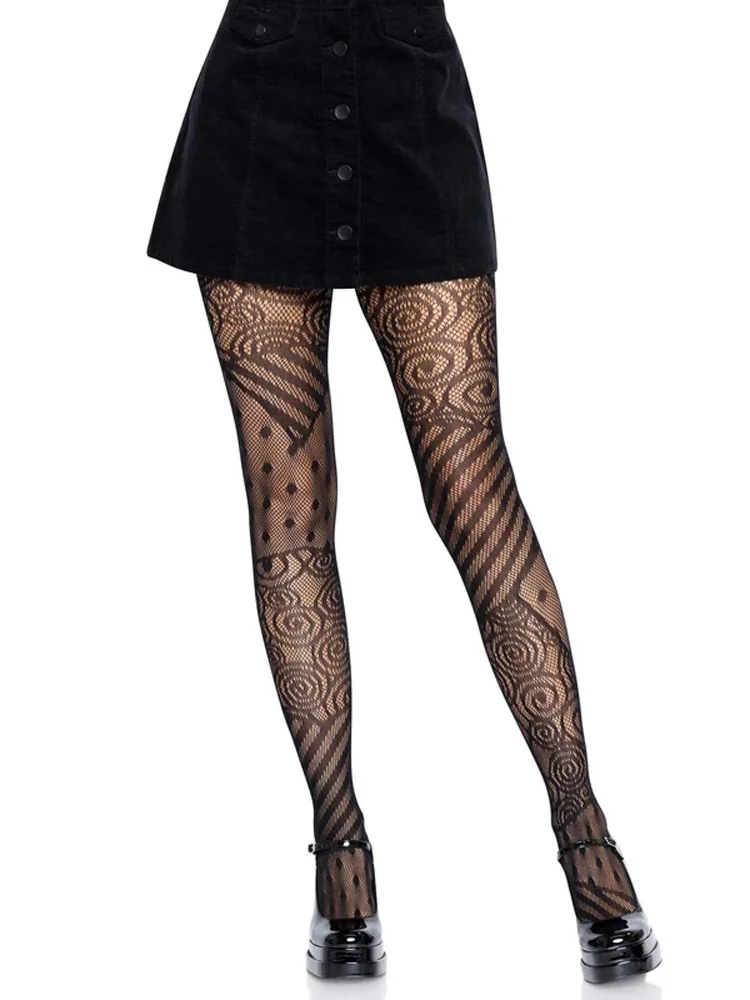 Doll Net Tights - One Size - Black Hosiery & Garters Leg Avenue