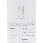 Pearl Nipple Ties - Gold/white Nipple Stimulators | Nipple Clamps Non-Vibrating Sportsheets