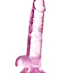 Naturally Yours - 7 Inch Crystalline Dildo - Rose Dildos Blush