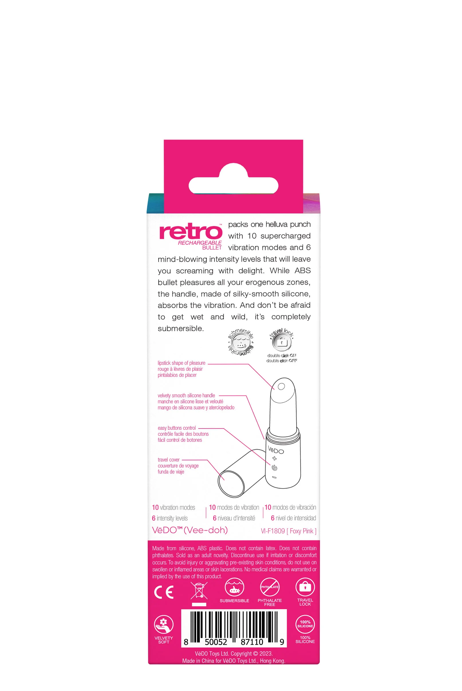 Retro Rechargeable Bullet - Pink Vibrators VeDO