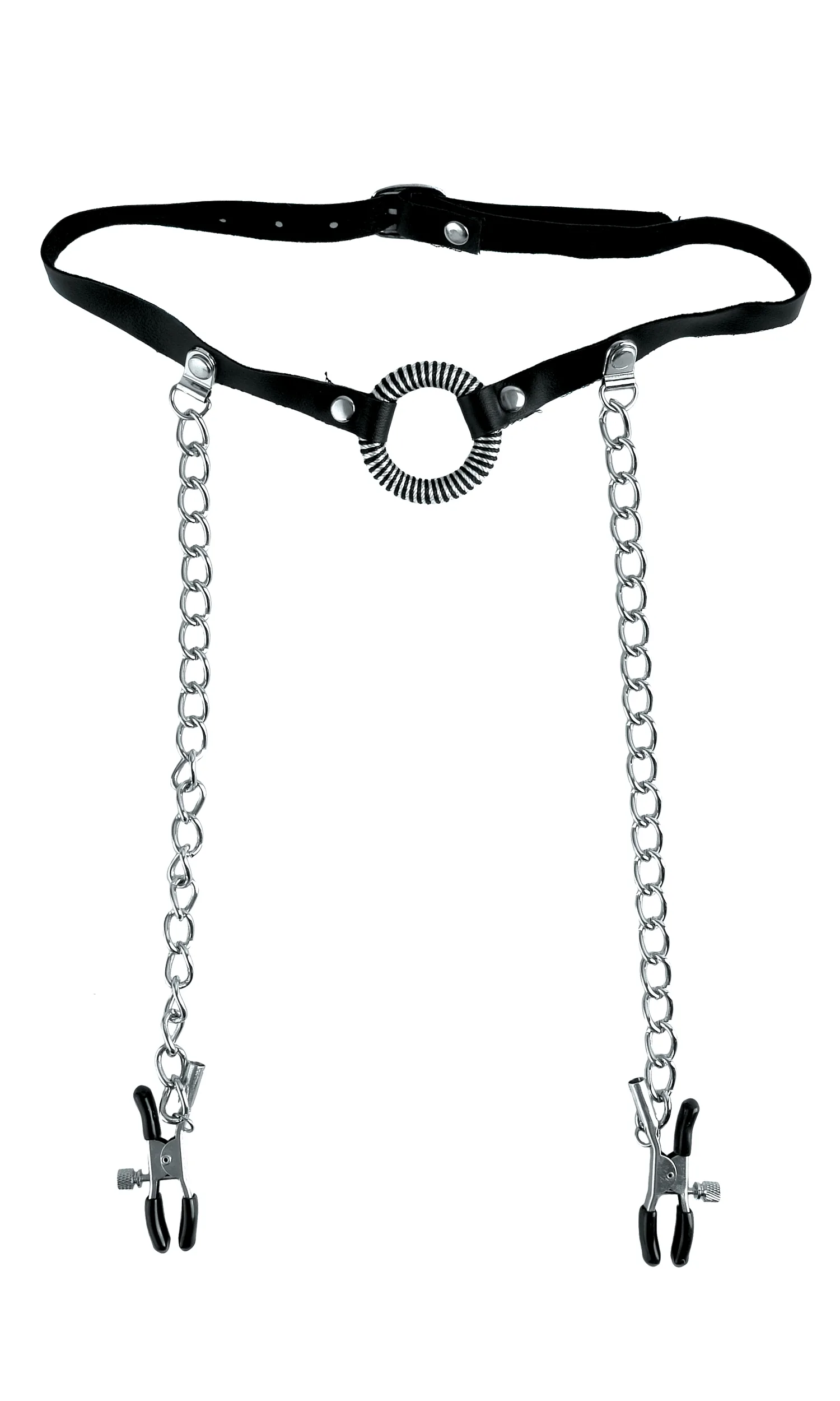 Fetish Fantasy Series Limited Edition O-Ring Gag and Nipple Clamps - Black BDSM & Kink Pipedream