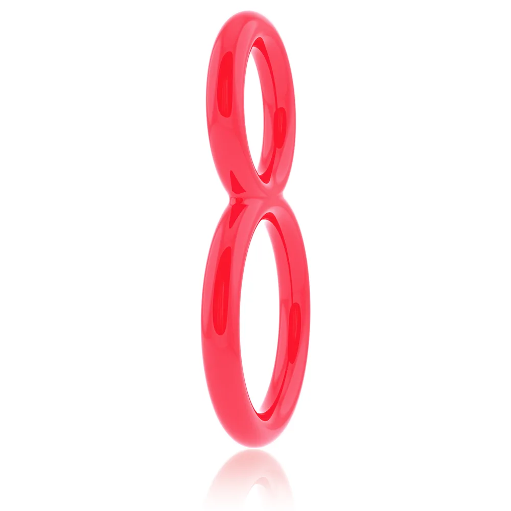 Ofinity Double Ring - Red Cockrings | Cockrings W/Dual Straps Screaming O
