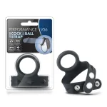 Performance - Vs6 - Silicone Cock & Ball Strap - Black Cockrings | Adjustable Blush