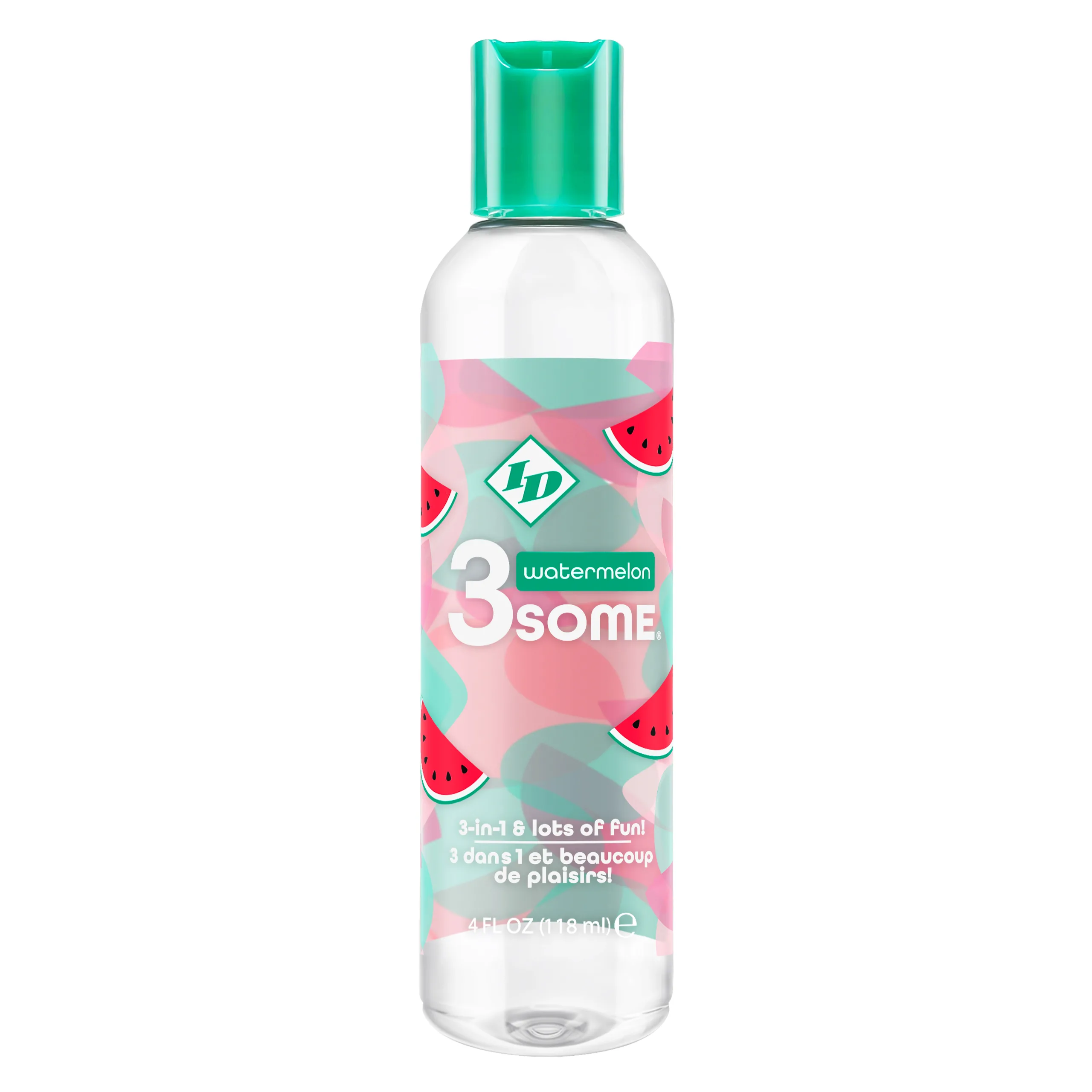 3some 3-in-1 Lubricant - Watermelon - 4 Fl. Oz. Lubes & Essentials I.D. Lubricants