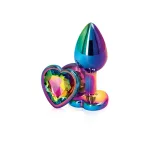 Rear Assets - Multicolor Heart - Small - Rainbow Anal Play nsnovelties