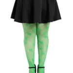 Clover Net Tights - 1x 2x - Green